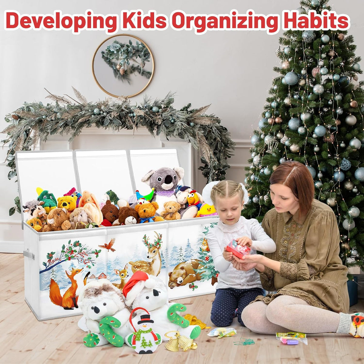 Toy Storage Box with Lids Extra Large Collapsible Toy Box Chest for Kids
