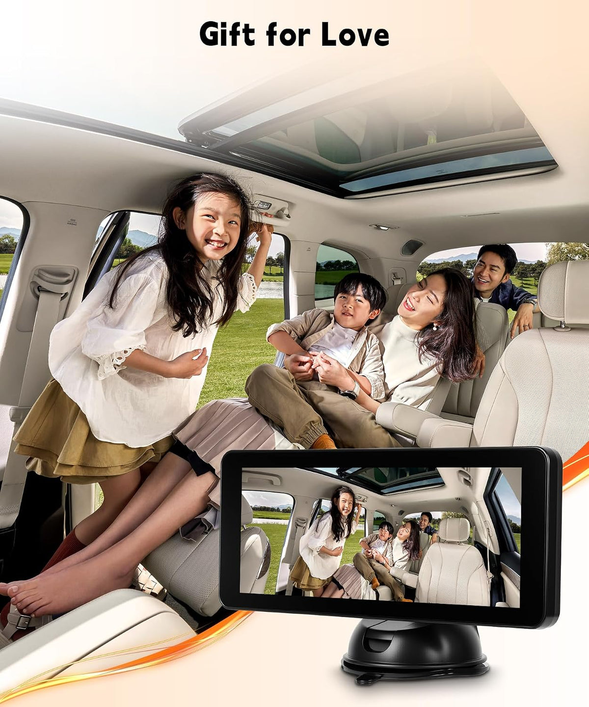 6.86'' Baby Car Camera for Seat HD Bual Rear Facing