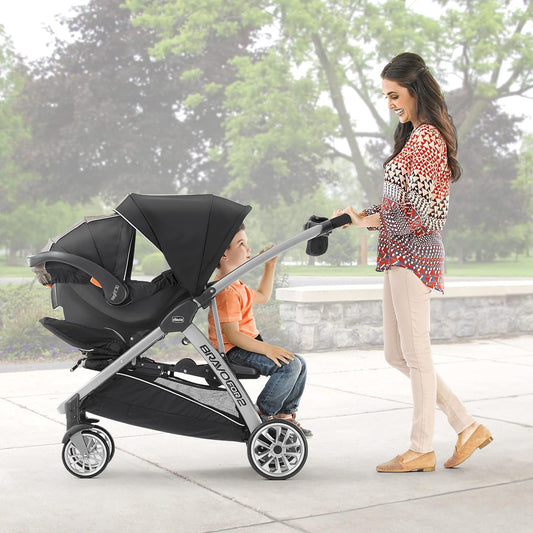 Chicco BravoFor2 Standing/Sitting Double Stroller w/Child & Parent Tray