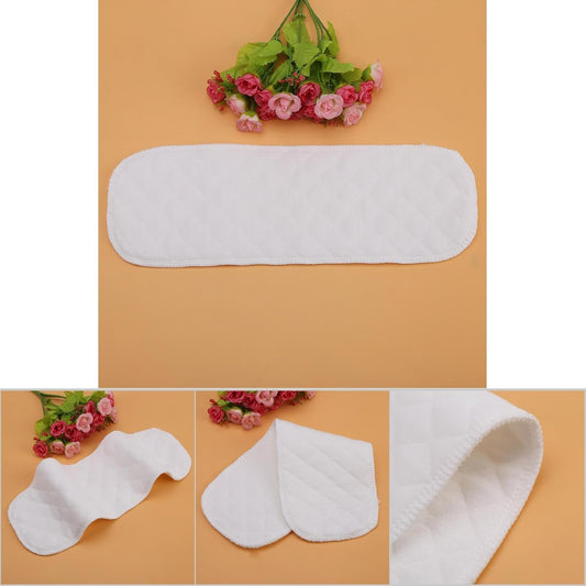 Cloth Diaper Inserts, 10PCS Soft Breathable Cotton Modern Cloth Nappy Liners Double Water Absorb Reusable Fits Most Babies (Six Layers 32x12cm
