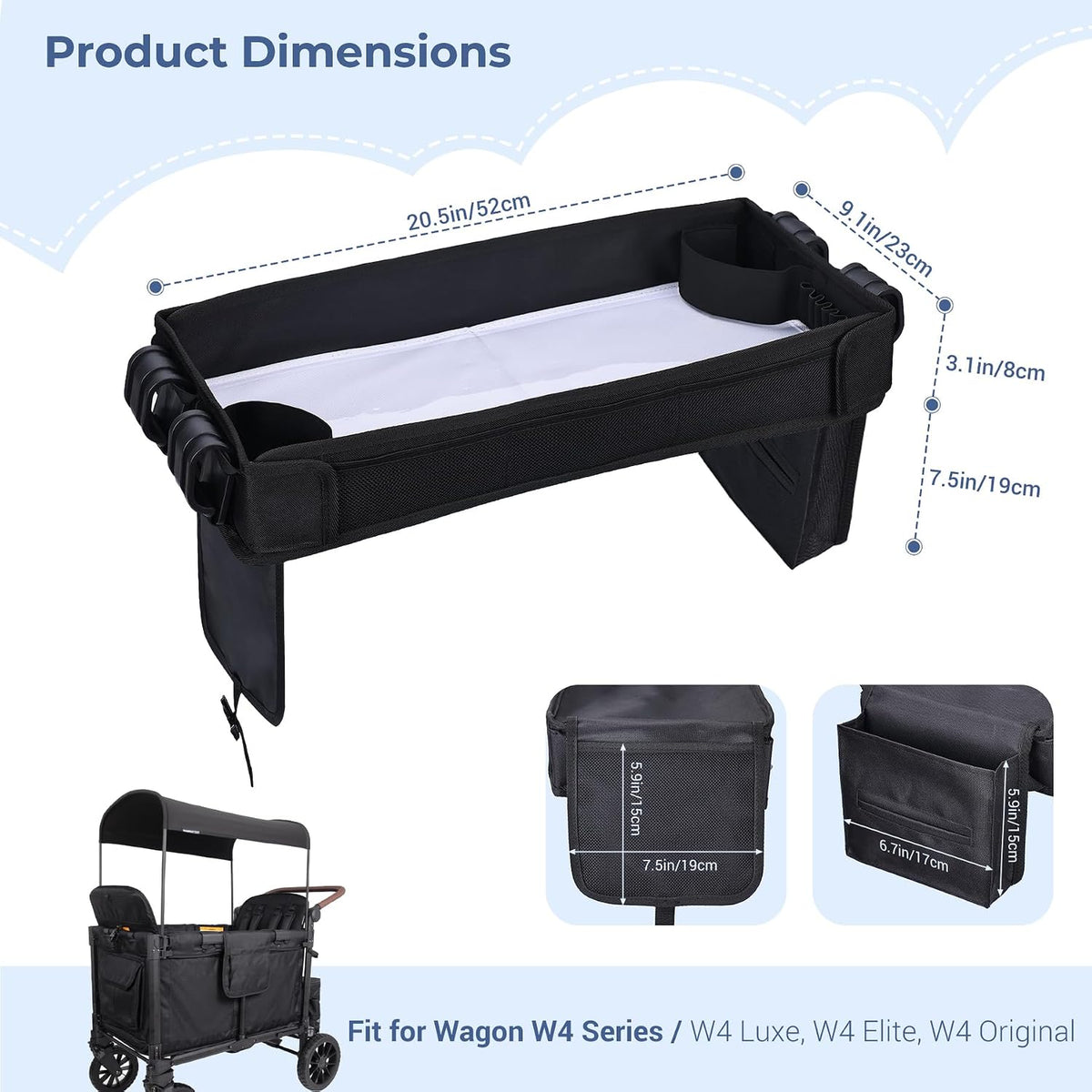 Stroller Snack Tray for Wonderfold Wagon, W2 Series