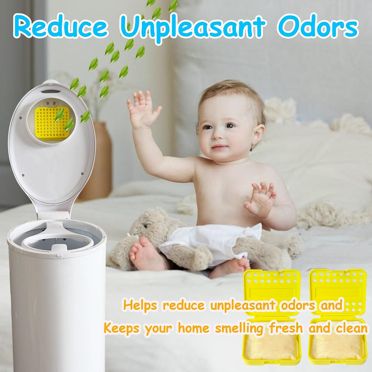 Deodorizing Box and Removing Refills for Ubbi Adult Diaper Pail