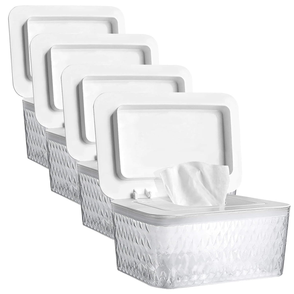 Wet Baby Wipes Dispenser - Large Capacity Wipe Holder Seal-Designed Dust-Proof Wet Wipes Container Keep Diaper Wipes Fresh