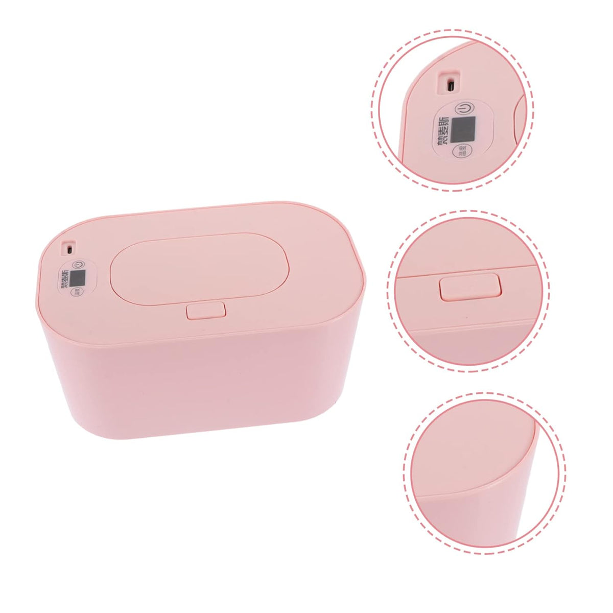 USB Wipe Warmer Portable Baby Wipe Heater with Temperature Display Wet Tissue Heating Box for Home Outdoor Diaper Changing 40-60 C Constant Heat 7.87 X 4.72 X 3.74 in