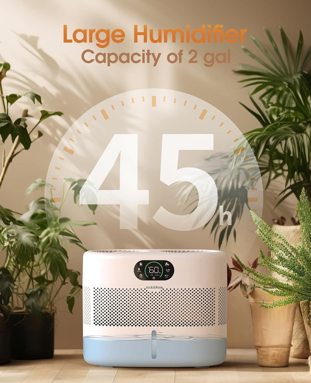Stainless Steel Humidifier, Easy to Clean, Dishwasher Safe, Cool Mist Humidifiers for Bedroom