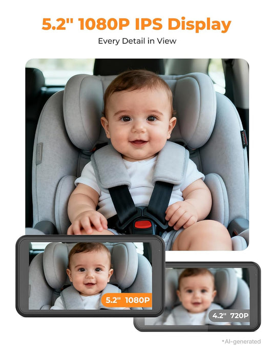 Baby Car Camera 3X Zoom Backseat Camera Monitor
