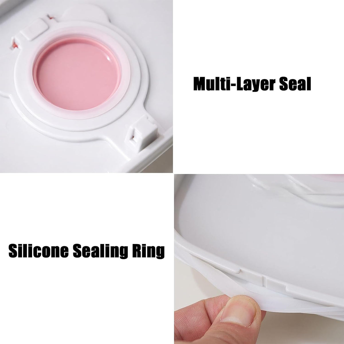 2 Pack Portable Baby Wipes Dispenser | Refillable Wet Wipe Case with Secure Lid and Carrying Strap for Travel, Diaper Bag, Car, and Nursery, Bear, Pink/Green