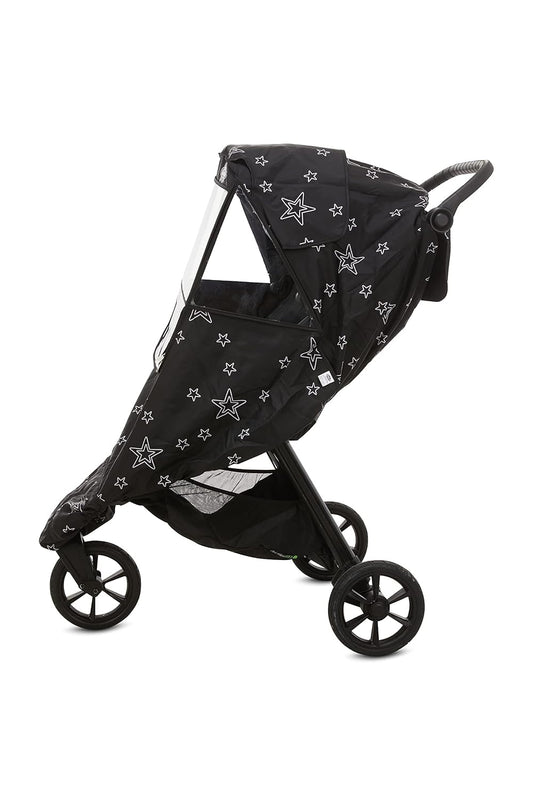 Stroller Rain Cover Universal, Baby Travel Weather Shield, Windproof Waterproof, Protect from Dust Snow (Black)