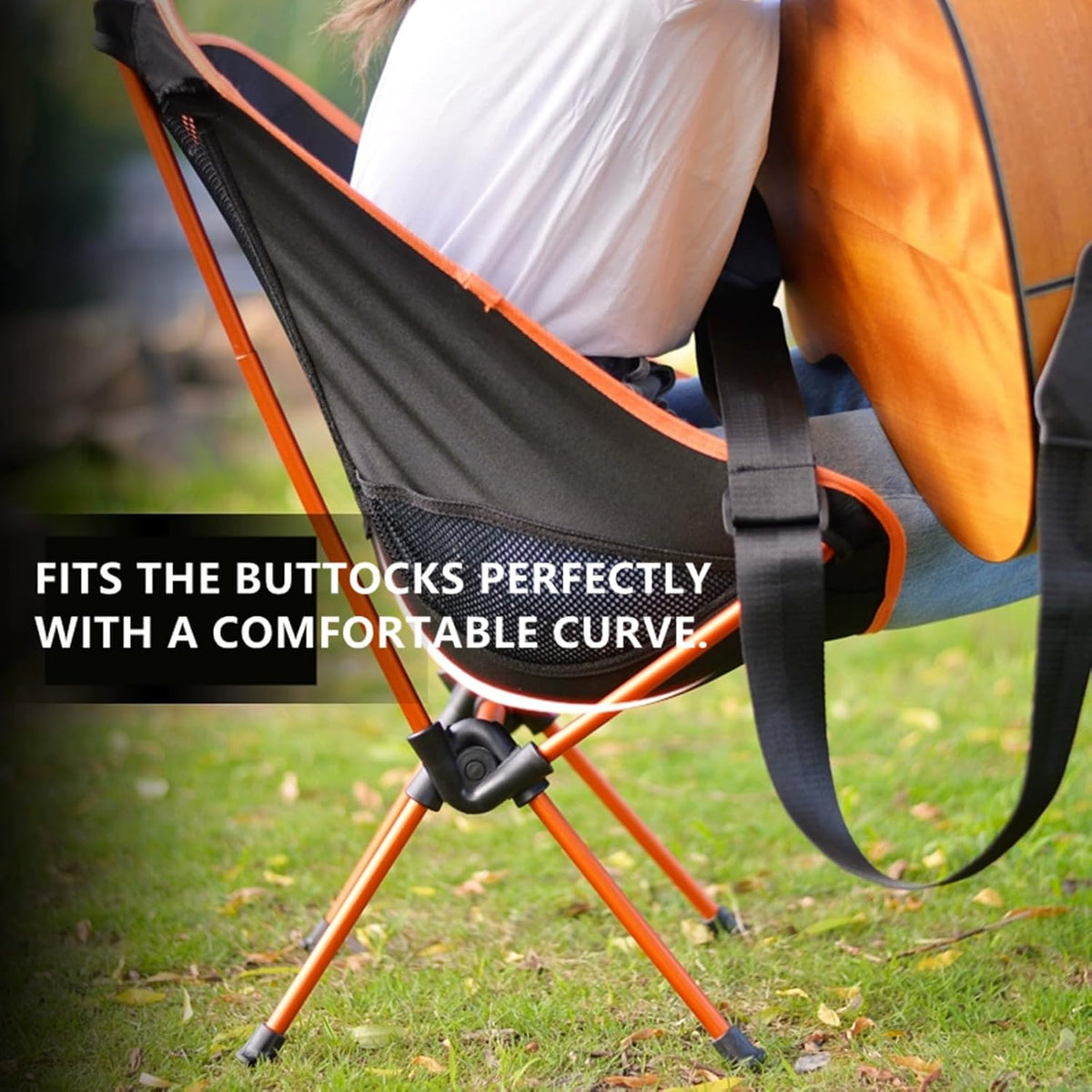 Ultra-Lightweight Stainless Steel Folding Camping Stool – Compact Portable Stool Folds to Umbrella Size (2″×2″×11.8″), Supports 275 lbs, for Hiking Fishing Picnic Garden Travel Outdoor Events