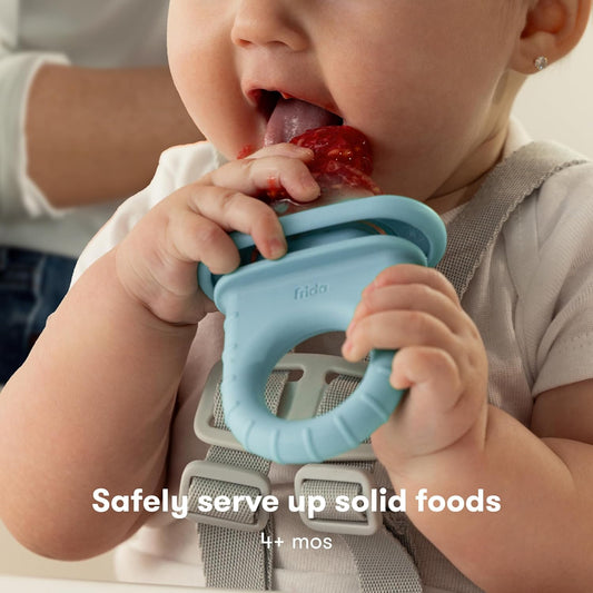 Baby Push Pop Feeder, Baby Fruit Feeder, 3 Count, Blue, 3 Count, Blue
