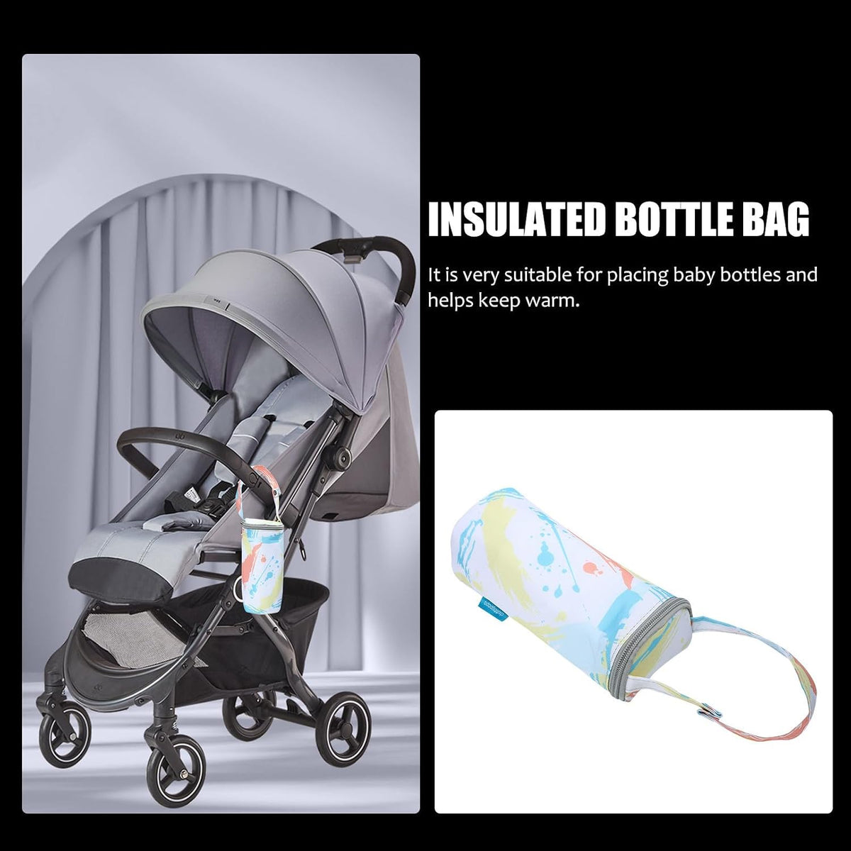 Insulated Tin Moms Cooler Bottle for Bag with Nursing Oxford Cloth Material Portable and Lightweight Maintains Temperature and Outdoors and Daycare Use Milk