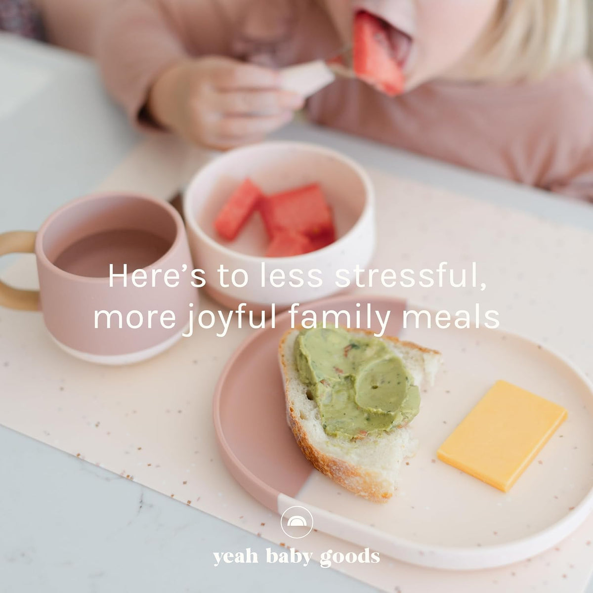 Toddler Silicone Dinnerware, 5-Piece Set, Terracotta