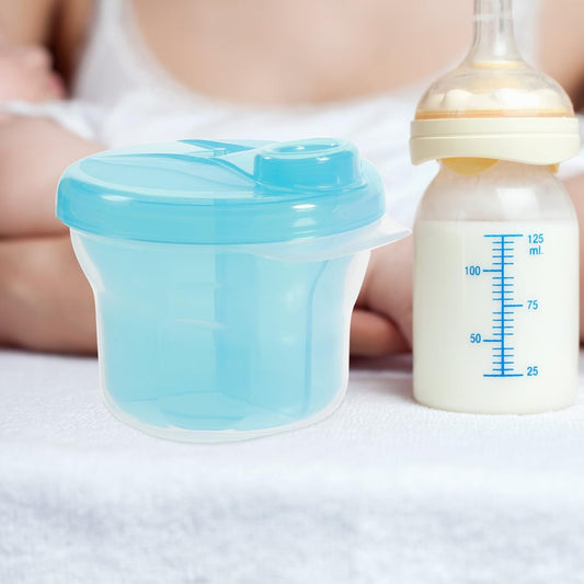 Rotating Milk Powder Box Baby Formula Dispenser Portable Storage Container Food Divider for Travel and Outdoor Use 3.74X3.34X3.34 Inch