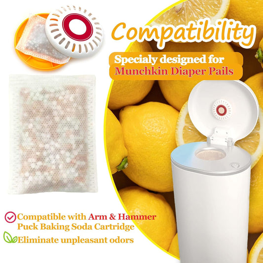 12 PCS Lemon-Scented Deodorizer for Arm & Hammer Puck Cartridge