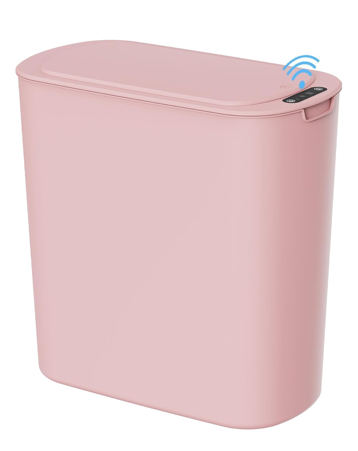 Automatic Small Bathroom Trash Can with Lid, 2.6 Gallon, White