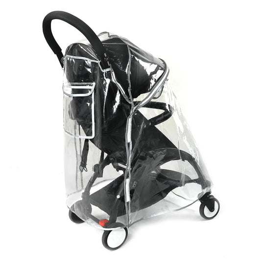 Thicking EVA RainCover for Compact Foldable Stroller,Only Fit BBZYOYO Perfectly,Weather Shield with Waterproof Zipper Opening,Reflective Safety Edging & Full Coverage Design,Ideal for Urban Travel.