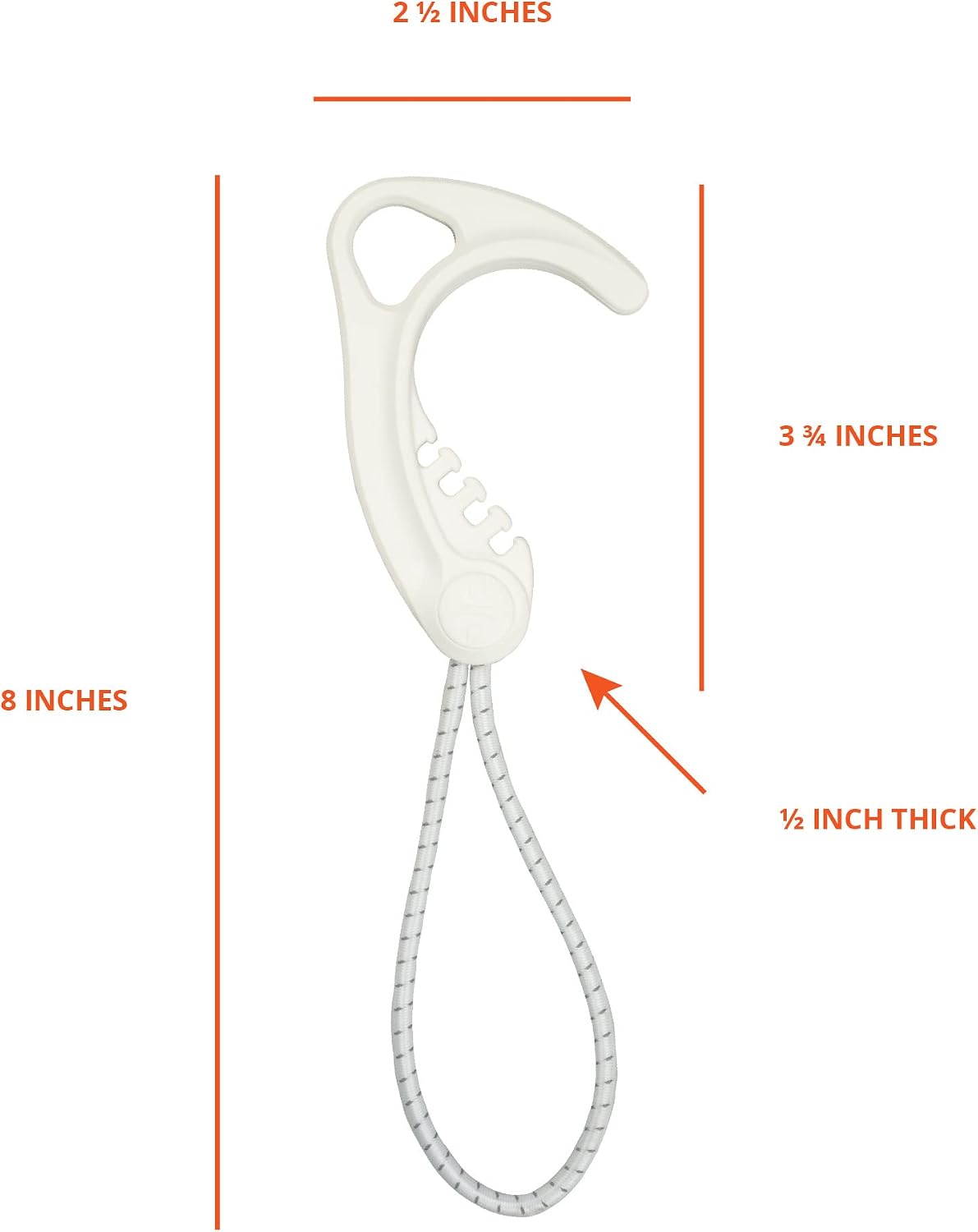Gear Hook Orange — S Hook for Backpacks, Cars, Stollers, Purses, and Closet Storage, S Carabiner and Hero Clip Heavy Duty Alternative, S Carabiner Clip, S Hook for Quick and Easy Use