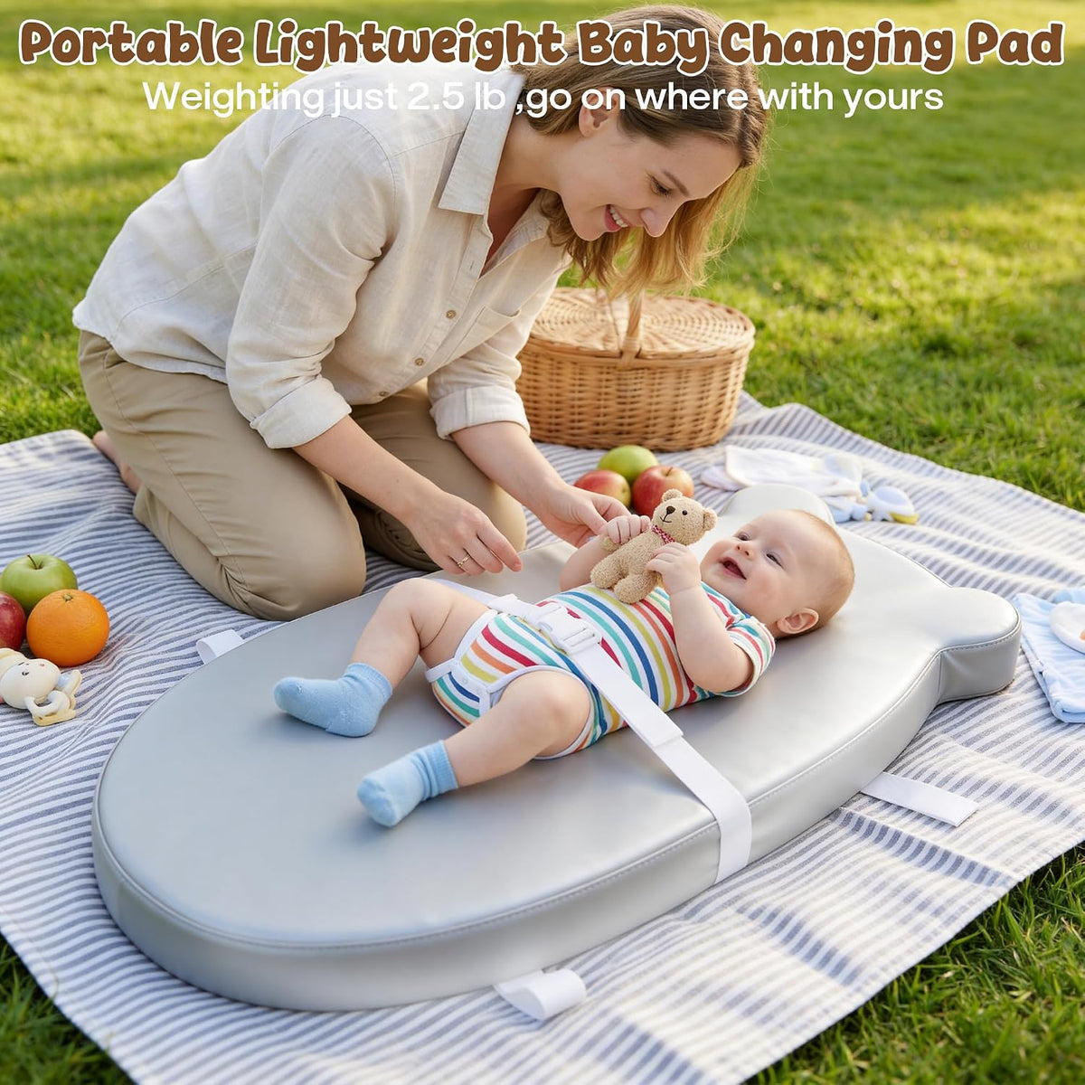 Baby Changing Pad for Dresser with Safety Belt