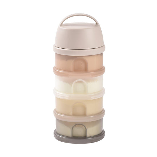 BEABA Formula and Snack Container, Baby Formula Dispenser, Toddler Baby Snack Storage Container, Holds up to 11 Doses of Milk Powder Per Compartment, Made in France, Oat