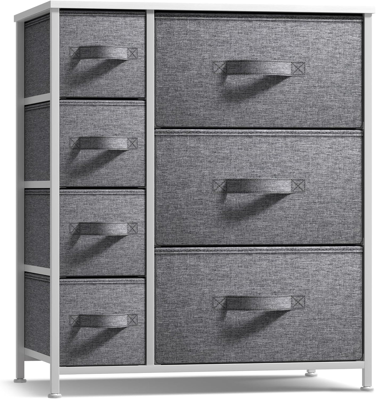 5 Drawer Dresser for Bedroom, Wood Top (Black)