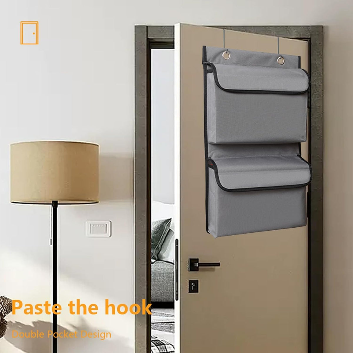 Over Door Organizer | Behind The Door Storage | Wall-Mounted Vertical Holder Dispenser Shelf Waterproof Stand for Bedroom Laundry Pantry Kitchen Closet Nursery Entryway