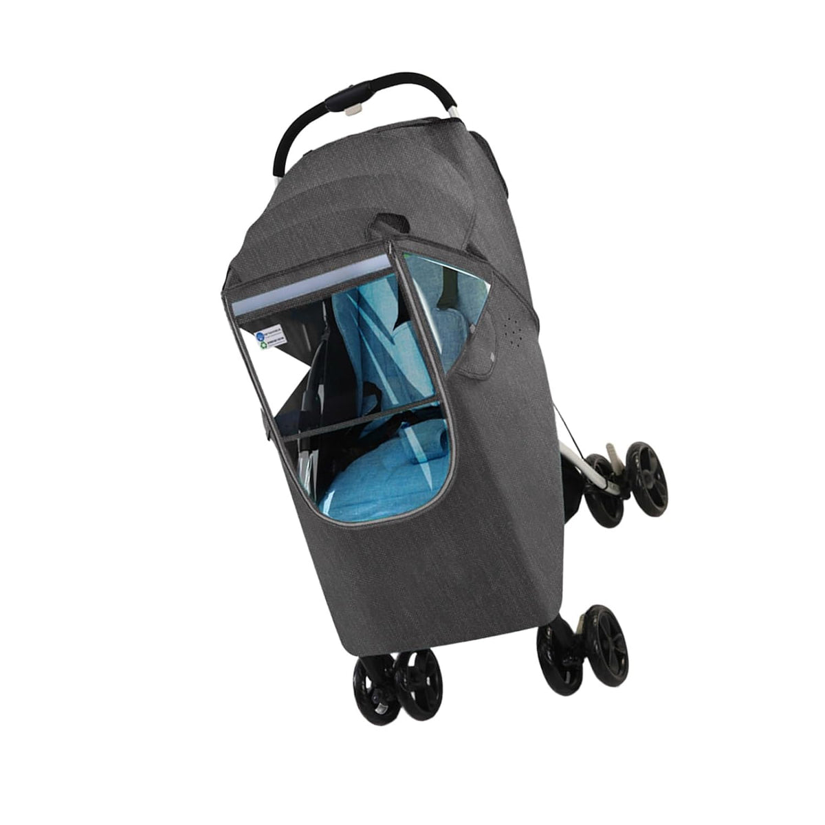 Multi-Season Strollers Protectors with Clear View Window Windproof Design, Airflows Vents Lightweight Watertight Fabric Lightweight Cationic Cloth Strollers Rain Cover for Infants