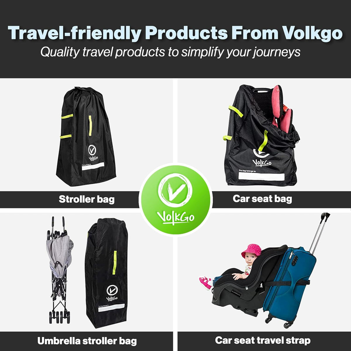Extra Padded Car Seat Travel Bag for Airplane, Heavy Duty Car Seat Bags for Air Travel Large Durable Carseat Carrier Bag, Airport Gate Check Bag with Padded Shoulder Strap