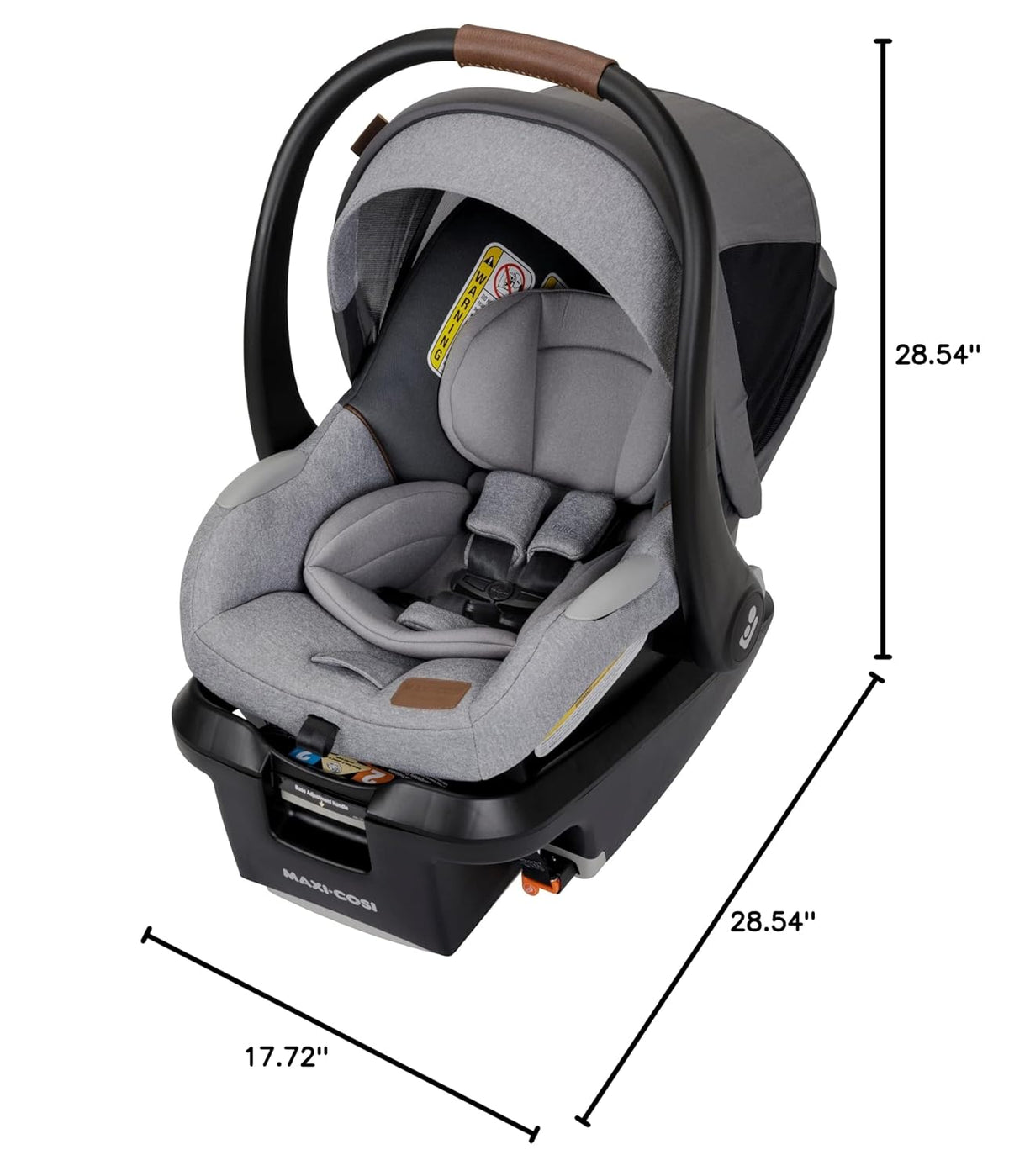 Mico Luxe+ Baby Car Seat: Infant Car Seat with Base and Versatile Baby Carrier Seat Functionality, Essential Green