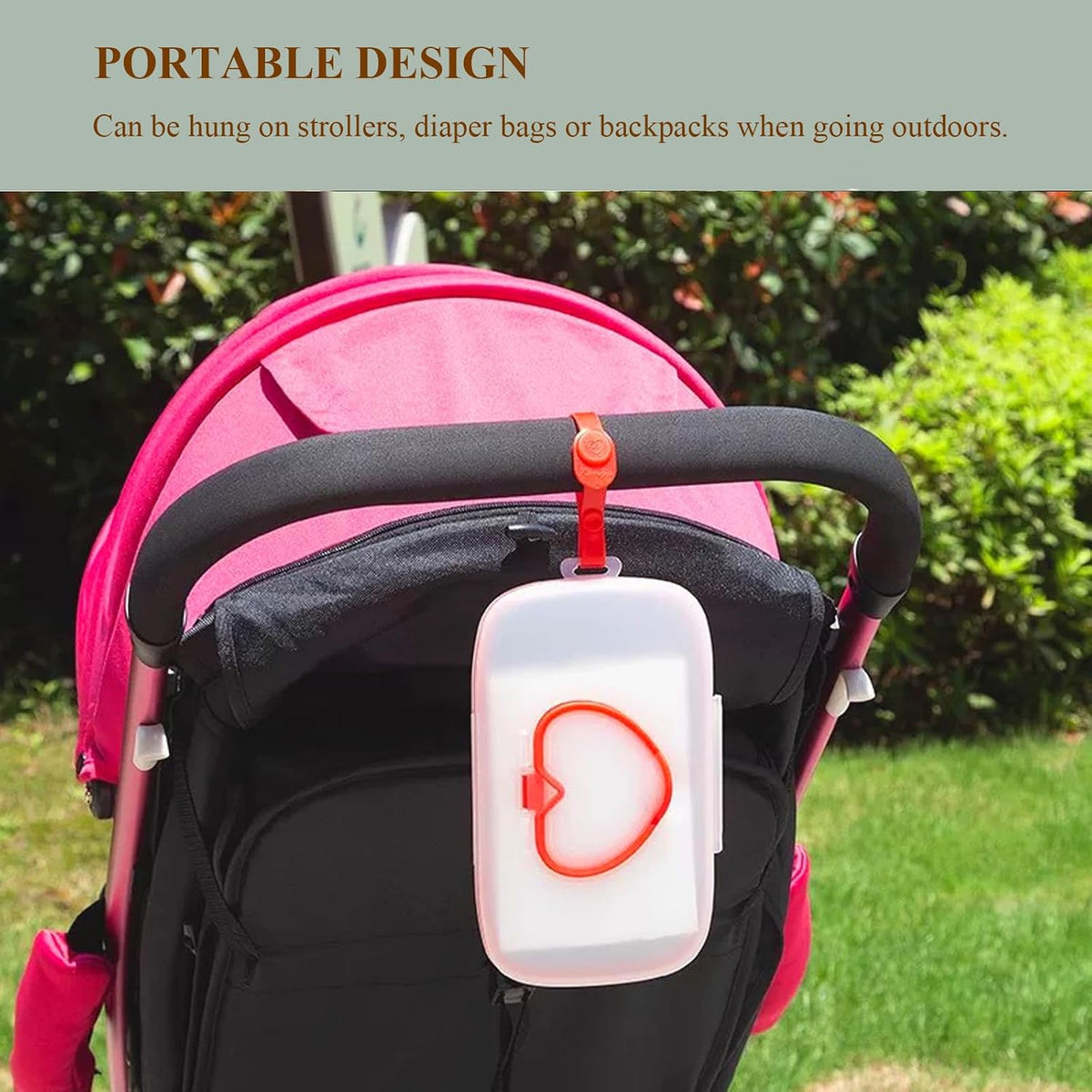 Wipes Dispenser Portable Wipes Container, Travel Wipes Case, Reusable Wipe Holder for Diaper Bag, Refillable Wipes Pouch for Outdoor Cars