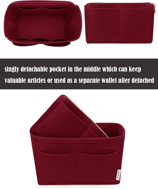 Felt Purse Organizer Insert, Tote Bag Shaper Dividers with 5 Sizes