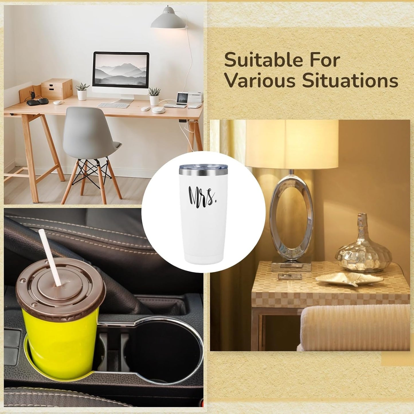 Stainless Steel Vacuum Tumbler With Frosted Finish And Detachable Lid, 600 Ml Insulated Bottle For Work, Commute, Travel