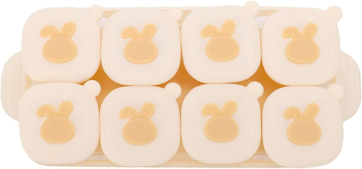 Silicone Freezer Trays With Lid Food Freezer Tray Silicone Trays for Freezing Food Reusable Kid Storage Container Ice Cube Mold for Homemade Purees