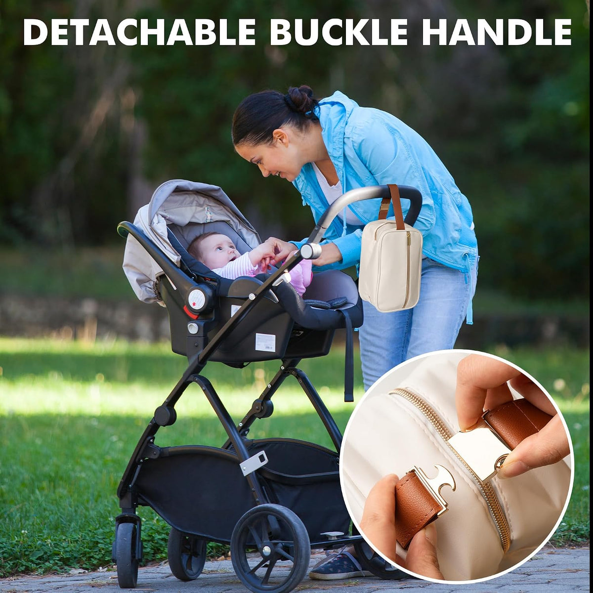 Breast Milk Cooler Travel Bag with 3 Ice Pack, Waterproof Breastmilk Cooler Storage Bag, Portable & Versatile Insulated Cooler Bag with Buckle Handle for Nursing Mom Daycare