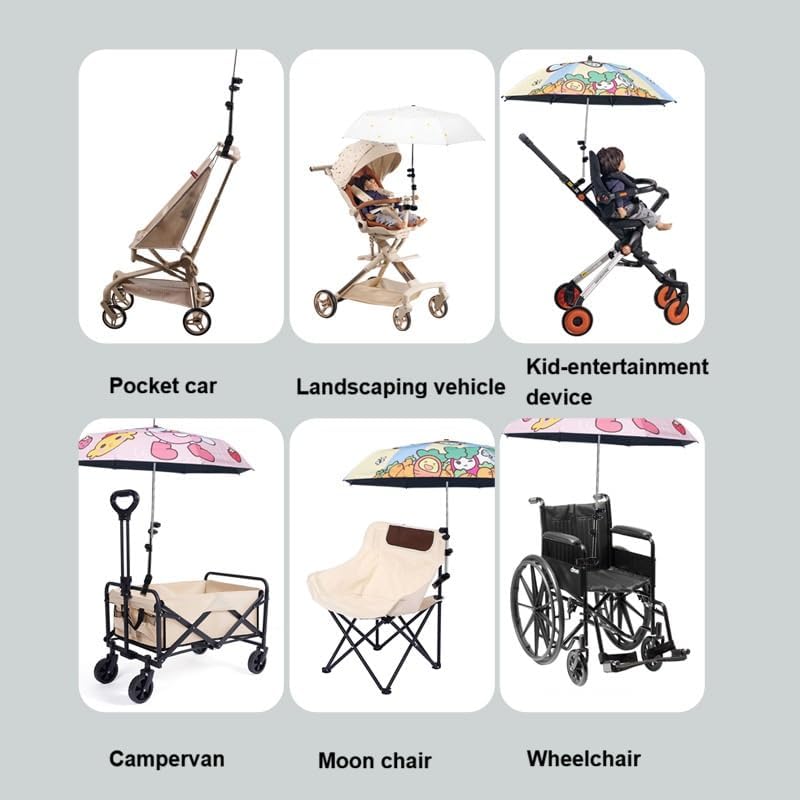 Universal Umbrella Holder for Stroller, Hands-Free