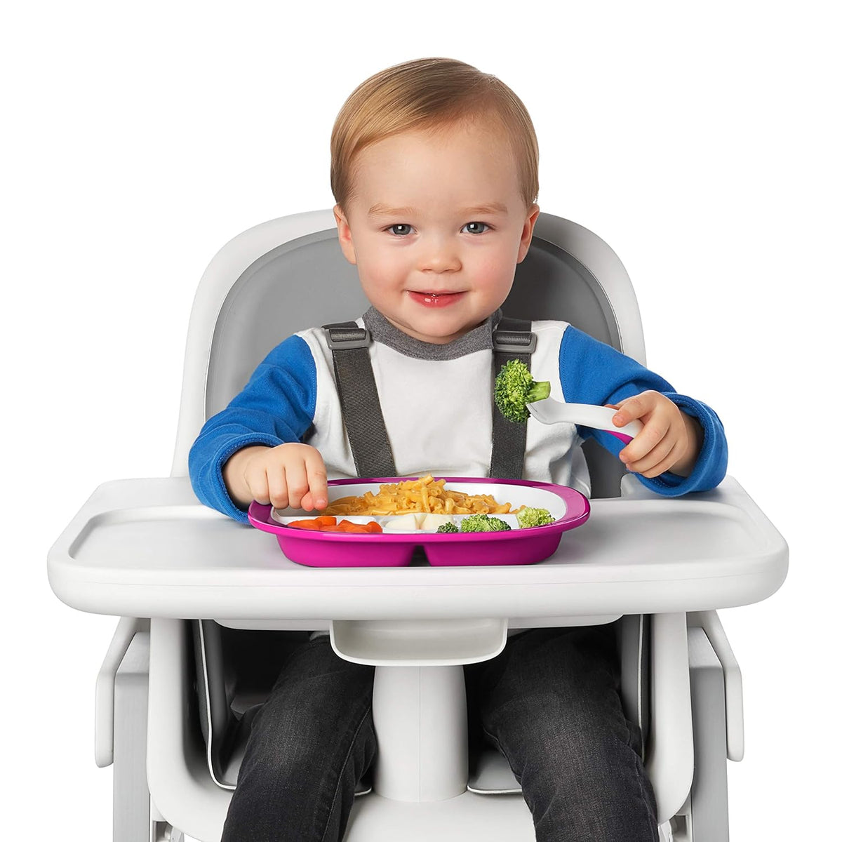 Tot Plastic Fork & Spoon Set With Travel Case- Pink