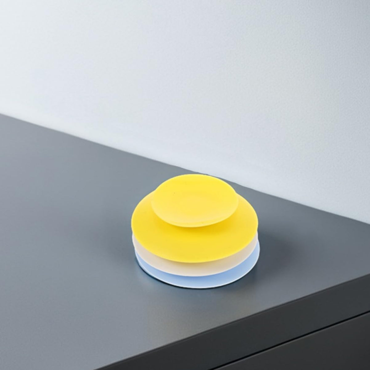 Silicone Suction Cups 6Pcs Double-Sided Suction Plate Pads for Toddler Plates Elderly Bowls and Patient Dinnerware Non-Slip Anti-Spill Solution 3.74X3.74 Inches