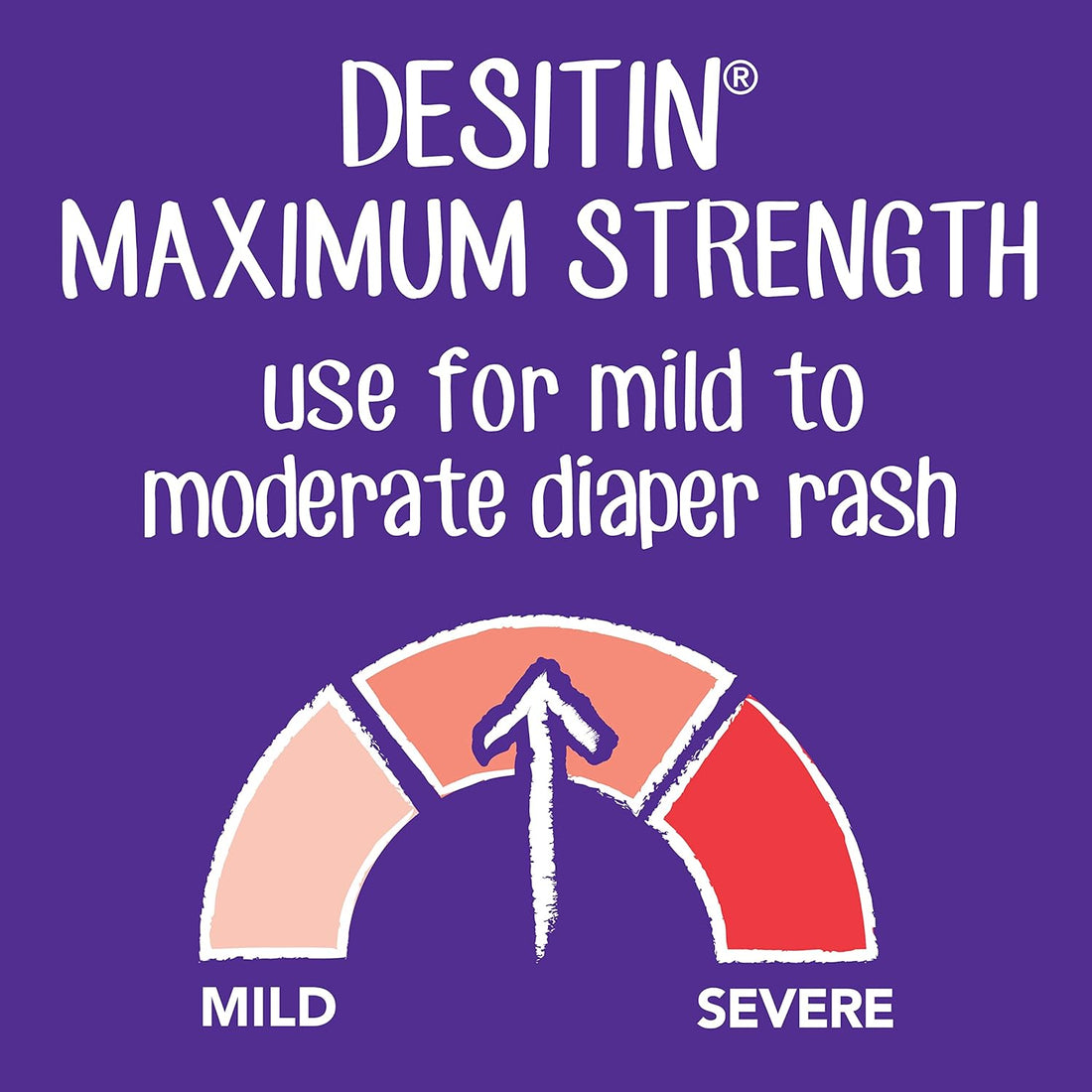 Desitin Maximum Strength Baby Diaper Rash Cream, 40% Zinc Oxide, Hypoallergenic No Added Parabens & Dyes, Protects & Relieves
