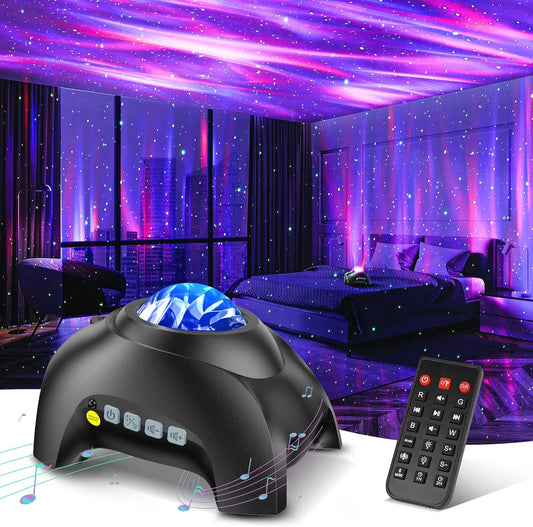 Northern Galaxy Light Aurora Projector with 33 Light Effects, LED Star Projector for Bedroom Nebula Lamp, Remote Control, Whi