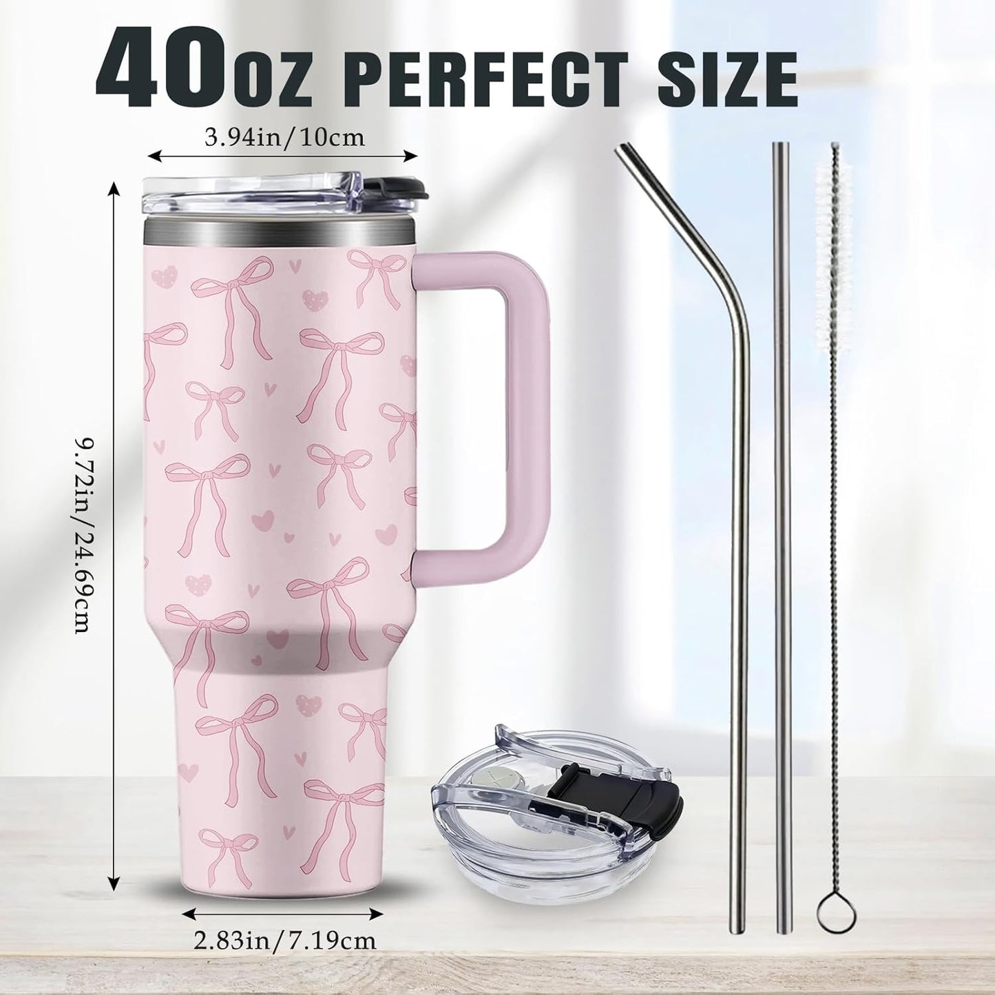 Funny Cat Coffee Mugs Fighting Cat Riding Dinosaur Dino Cups for Boys 40oz Cats T-Rex Travel Coffee Tumbler with Handle and Lids, Animal Cats Lovers Gifts for Women Men