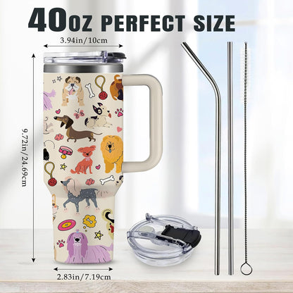 Funny Cat Coffee Mugs Fighting Cat Riding Dinosaur Dino Cups for Boys 40oz Cats T-Rex Travel Coffee Tumbler with Handle and Lids, Animal Cats Lovers Gifts for Women Men