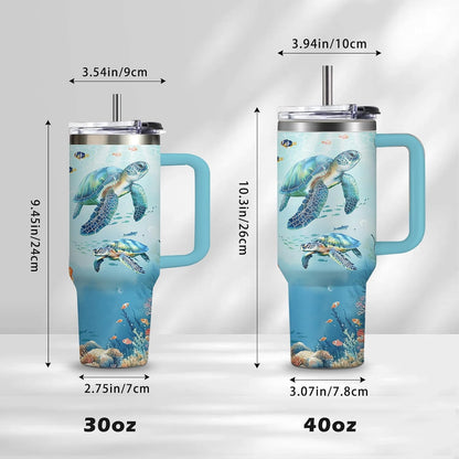 Funny Cat Coffee Mugs Fighting Cat Riding Dinosaur Dino Cups for Boys 40oz Cats T-Rex Travel Coffee Tumbler with Handle and Lids, Animal Cats Lovers Gifts for Women Men