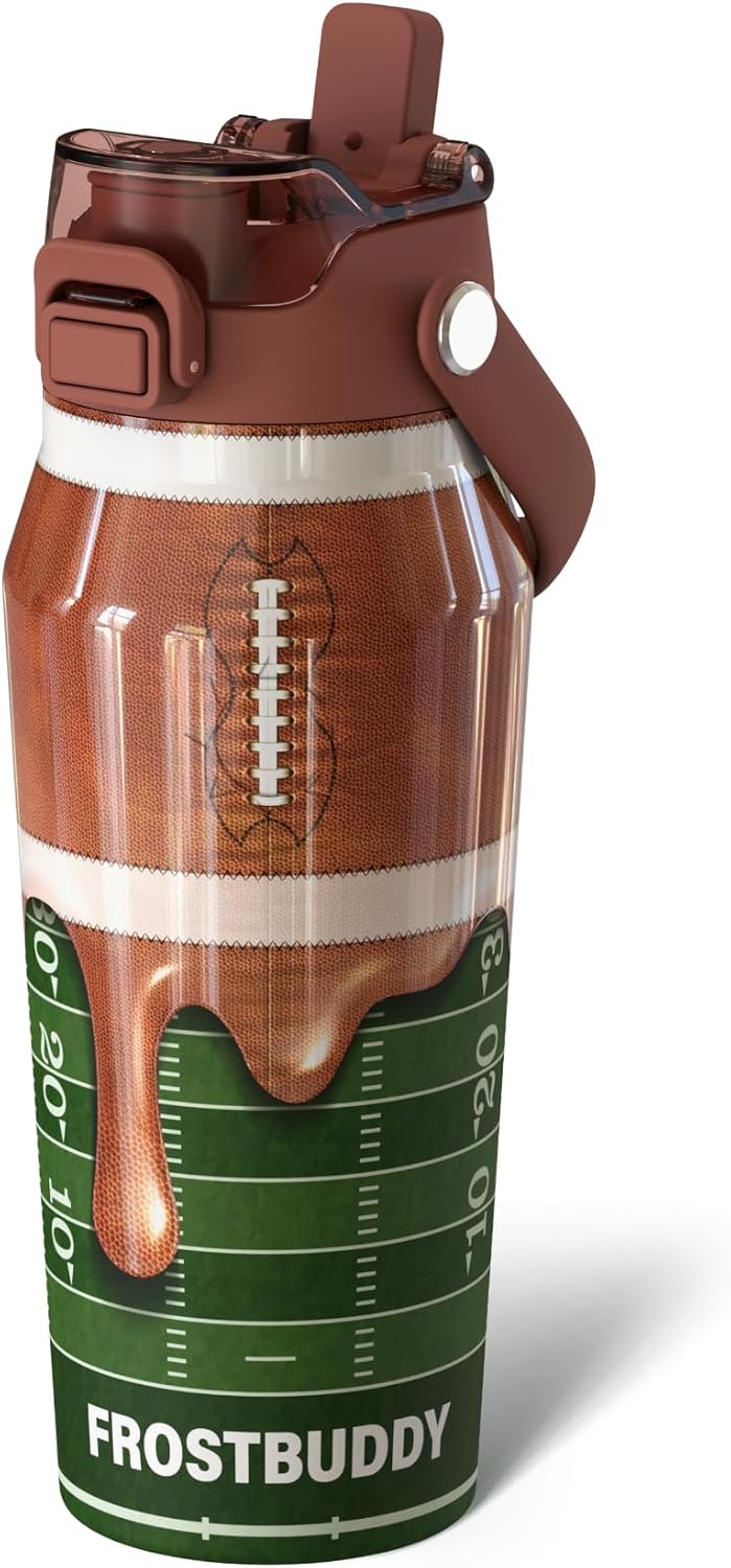 24oz Insulated Water Bottle - Straw & Chug Lid - Leak-Proof | Sip-or-chug dual lid | Ice-cold for 24+ hours | Cup-holder friendly | Durable & easy to clean - Colors C