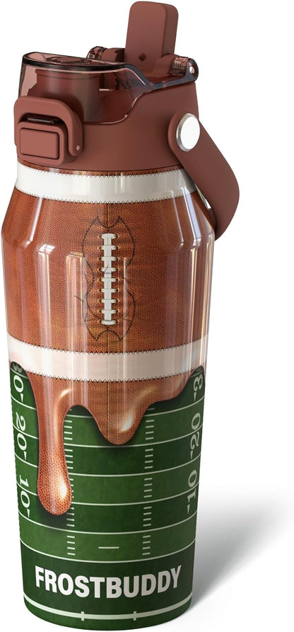 24oz Insulated Water Bottle - Straw & Chug Lid - Leak-Proof | Sip-or-chug dual lid | Ice-cold for 24+ hours | Cup-holder friendly | Durable & easy to clean - Colors C