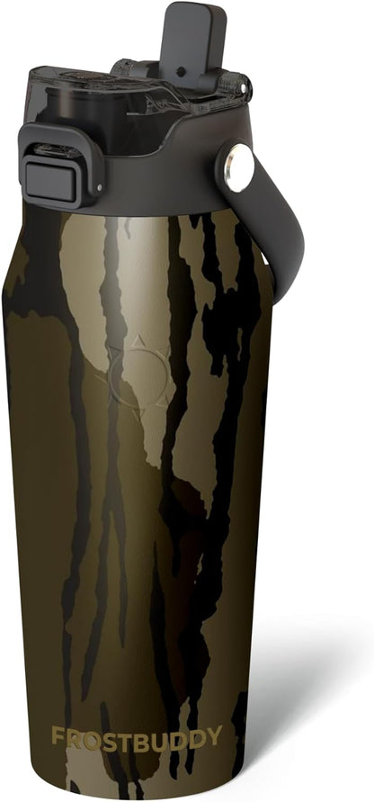 24oz Insulated Water Bottle - Straw & Chug Lid - Leak-Proof | Sip-or-chug dual lid | Ice-cold for 24+ hours | Cup-holder friendly | Durable & easy to clean - Colors C