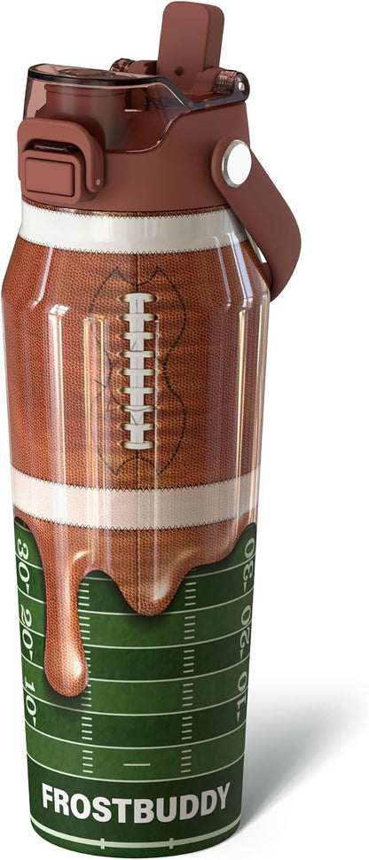 24oz Insulated Water Bottle - Straw & Chug Lid - Leak-Proof | Sip-or-chug dual lid | Ice-cold for 24+ hours | Cup-holder friendly | Durable & easy to clean - Colors C