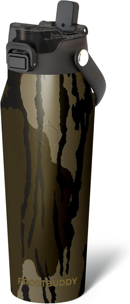 24oz Insulated Water Bottle - Straw & Chug Lid - Leak-Proof | Sip-or-chug dual lid | Ice-cold for 24+ hours | Cup-holder friendly | Durable & easy to clean - Colors C