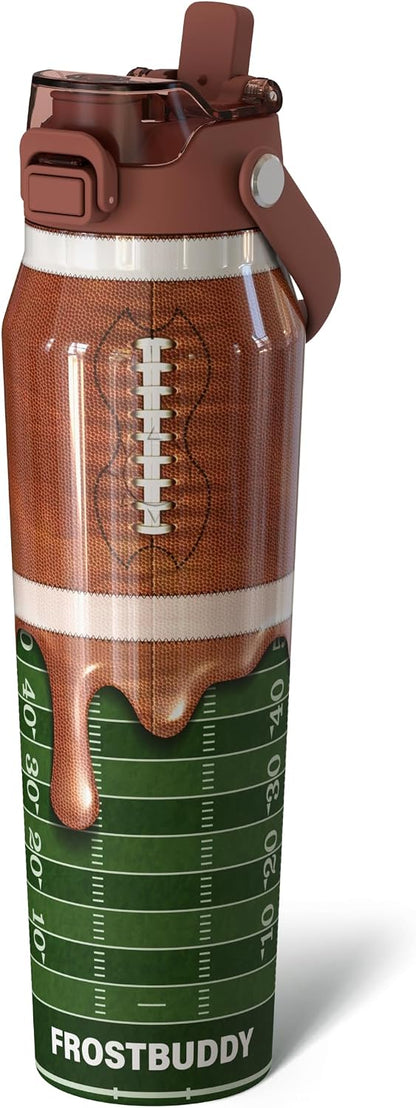 24oz Insulated Water Bottle - Straw & Chug Lid - Leak-Proof | Sip-or-chug dual lid | Ice-cold for 24+ hours | Cup-holder friendly | Durable & easy to clean - Colors C
