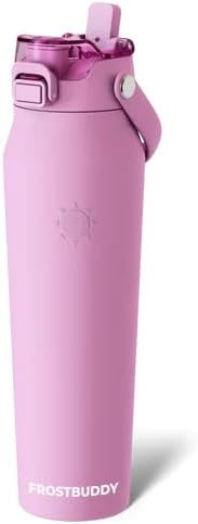 24oz Insulated Water Bottle - Straw & Chug Lid - Leak-Proof | Sip-or-chug dual lid | Ice-cold for 24+ hours | Cup-holder friendly | Durable & easy to clean - Colors C