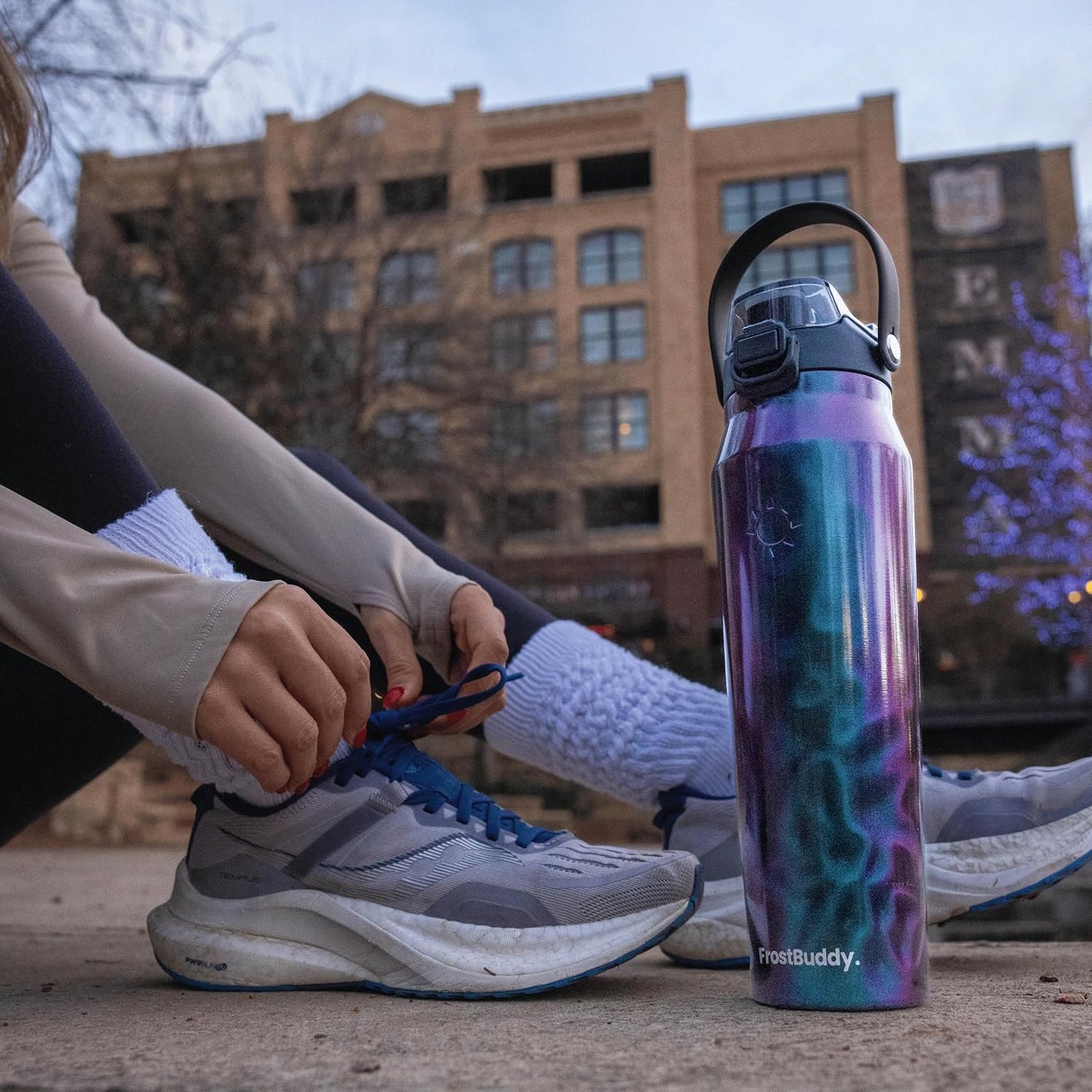 24oz Insulated Water Bottle - Straw & Chug Lid - Leak-Proof | Sip-or-chug dual lid | Ice-cold for 24+ hours | Cup-holder friendly | Durable & easy to clean - Colors C