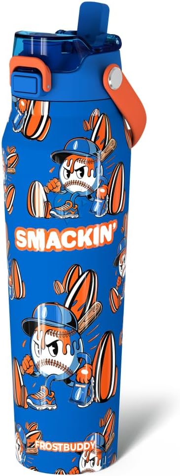 24oz Insulated Water Bottle - Straw & Chug Lid - Leak-Proof | Sip-or-chug dual lid | Ice-cold for 24+ hours | Cup-holder friendly | Durable & easy to clean - Colors C